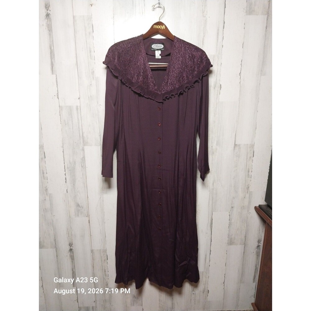 Clues Collections Dark Purple Lace Collar Dress Whimsigoth
